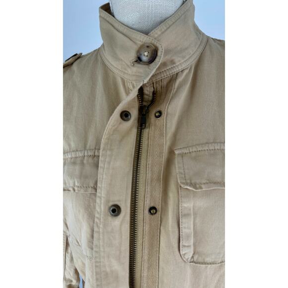 Loft Twill Cargo Utility Jacket Womens Size Small Cotton Linen Long Sleeve New - Picture 7 of 12